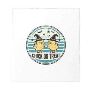 Retro Kuiken Of Behandel Halloween Kuikens Ontwerp Notitieblok