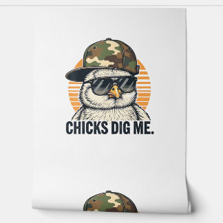 Retro Kuikens Vinden Me Pasen Camo Peuter Jongens  Behang