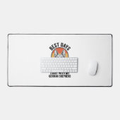 Retro Kunst Duitse Herdershond Oud Ontwerp Voor Ho Bureaumat (Keyboard & Muis)