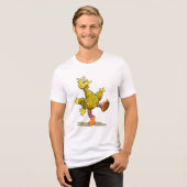 Retro Kunst Grote Vogel Tri-Blend Shirt (Voorkant volledig)