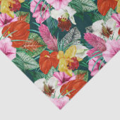 Retro Kustparadijs Bloeit Tissuepapier (Detail)