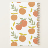 Retro Kute Peach Pattern White Planner (Achterkant)