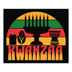 Retro Kwanzaa Foto Afdruk