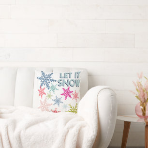 Retro Laat het Sierkussen Home Decor Sneeuwen