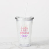 Retro Laatste Disco Bachelorette Weekend Party Fav Acryl Drinkbeker (Achterkant)