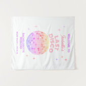 Retro Laatste Disco Bachelorette Weekend Welkom Wandkleed (Voorkant (horizontaal))