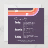 Retro Laatste Disco Hen Party  Save The Date (Achterkant)