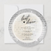 Retro laatste disco vrijgezellenfeest kaart (Voorkant)