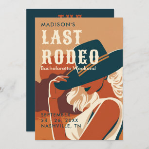 Retro Laatste Rodeo Terracotta Route Bachelorette Kaart