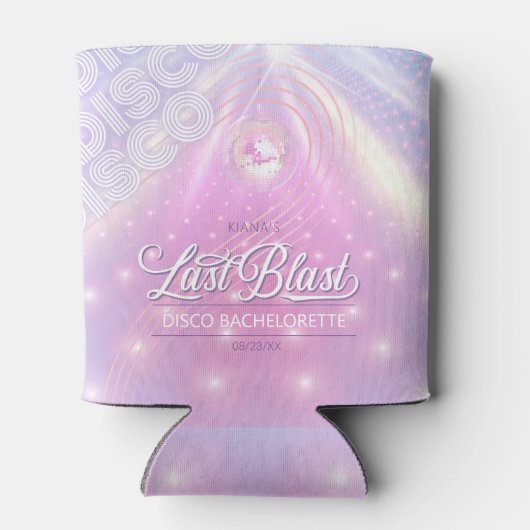 Retro Laatste Uitbarsting Disco Bachelorette v2 ID Blikjeskoeler (Achterkant)