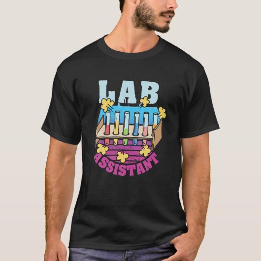 Retro Lab Nerd Lab Assistant Medical Laboratory SC T-shirt (Voorkant)