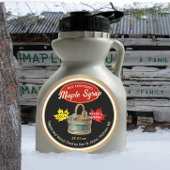 Retro Label ouderwetse esdoornsiroop met emmer