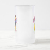 Retro Labrador Retriever Pop Art Kleurrijke Hond Matglas Bierpul (Center)