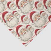  retro lachende kerstman gezicht tissuepapier (Detail)