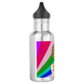 Retro Lady die de vogel overspoelt Waterfles (Links)