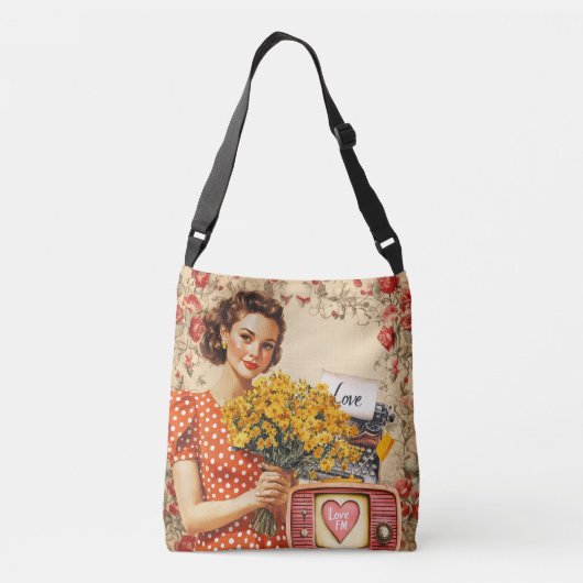 Retro Lady Valentijn Crossbody Tas (Achterkant)