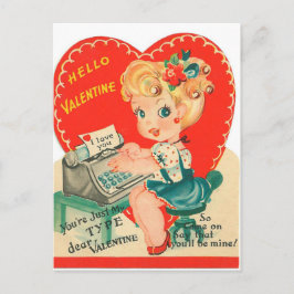 Retro  Lady Valentijn Holiday briefkaart