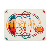 Retro Lake Champlain fietspad Magneet (Horizontaal)