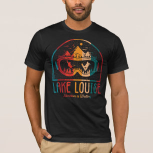 Retro Lake Louise Ski Sunset T-shirt