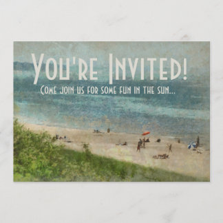 Retro Lake Michigan Beach Party Kaart