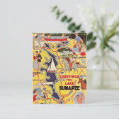 Retro Lake Sunapee NH Briefkaart (Staand voorkant)