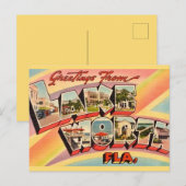 Retro Lake Worth Florida Briefkaart (Voorkant / Achterkant)