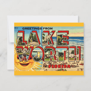 Retro Lake Worth Florida Briefkaart