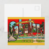 Retro Lakeland Florida Briefkaart (Voorkant / Achterkant)