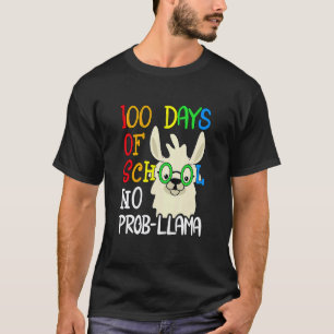 Retro Lama & Alpaca Liefhebbers Schattig 100 Dagen T-shirt