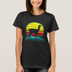 Retro Lama Vaporwave T-shirt