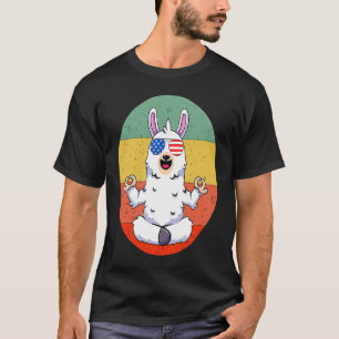 Retro Lama Yoga Meditatie Boeddha Alpaca Kinderen T-shirt