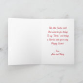 Retro Lamb Cute Easter Blessenaar, aangepast Feestdagen Kaart (Binnen)