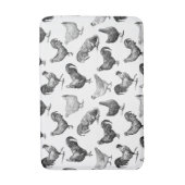 Retro Land Boerderij Kippatroon Badmat (Voorkant Verticaal)