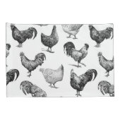 Retro Land Boerderij Kippatroon Kussensloop (Achterkant-Rechts)