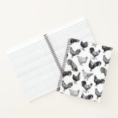 Retro Land Boerderij Kippatroon Notitieboek (Binnen)