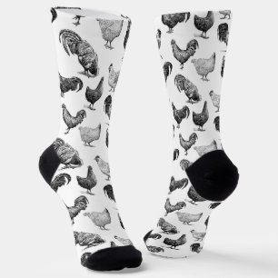Retro Land Boerderij Kippatroon Sokken
