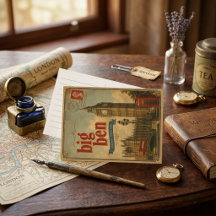 Retro landschap vintage reis engeland big ben