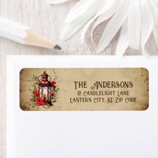 Retro  lantaarn etiket (Insitu)