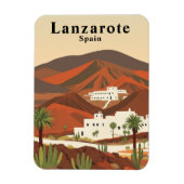 Retro Lanzarote Spanje Reissouvenir Magneet (Verticaal)