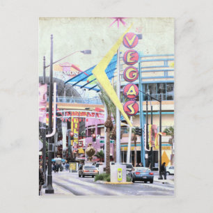 Retro Las Vegas Briefkaart
