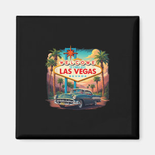 Retro Las Vegas Nevada Las Vegas Souvenir Vakantie Magneet