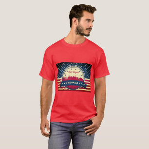 Retro Las Vegas Nevada Skyline T-shirt