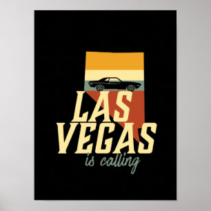Retro Las Vegas Nevada USA City Map Poster