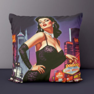 Retro Las Vegas Pin-up Kussen