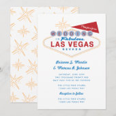 Retro Las Vegas Sign Kaart (Voorkant / Achterkant)