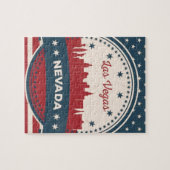 Retro Las Vegas Silhouet Legpuzzel (Horizontaal)