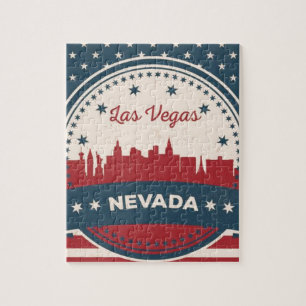 Retro Las Vegas Silhouet Legpuzzel