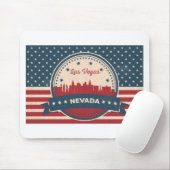 Retro Las Vegas Silhouette Muismat (Met muis)