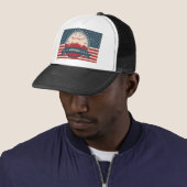Retro Las Vegas Silhouette Trucker Pet (In situ)