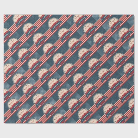 Retro Las Vegas Skyline Cadeaupapier (Vlak)